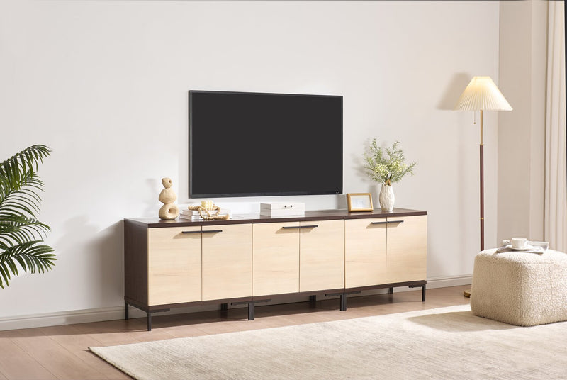 Sonora 3-piece TV Stand with Storage for TVs up to 78\"- Dark Oak