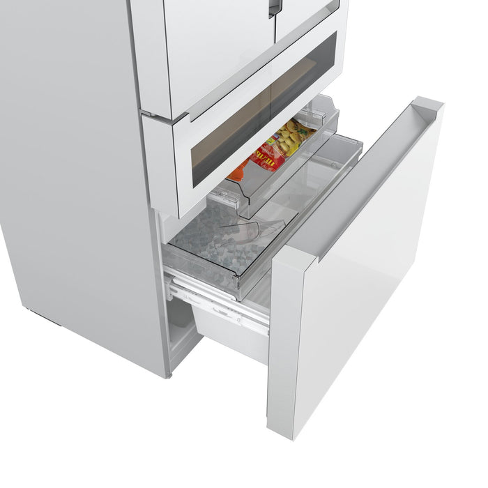 Bosch 36\" 20.5 Cu. Ft. 800 Series Smart Counter-Depth French-Door Refrigerator - B36CL81ENW 