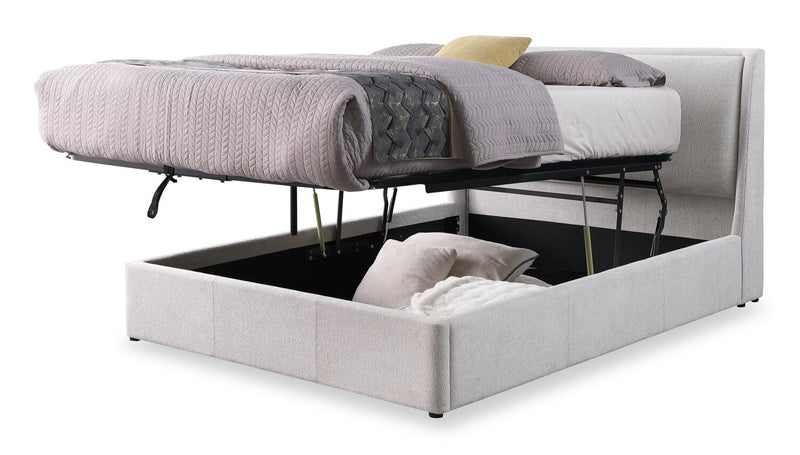 Nico Fabric Storage Queen Bed – Grey