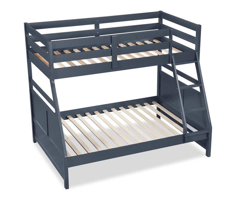 Quinn Twin/Full Bunk Bed – Blue