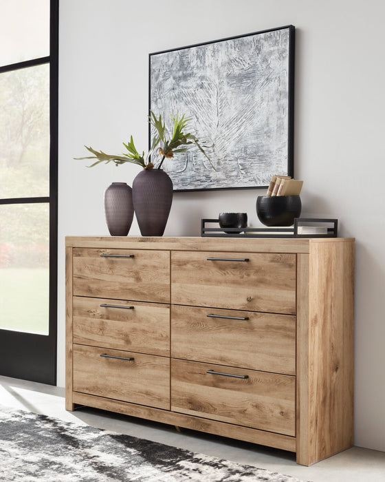 Derekson Bedroom 6-Drawer Dresser, 58.7\"W x 36.4\"H - Natural 