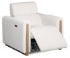 Sable Chenille Power Recliner - Alabaster