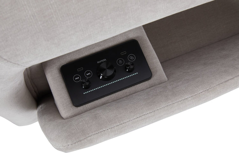 Legacy 6-Piece Left-Facing Power Reclining Sectional with 3D Immersive Sound and Shaq-o-pedic Comfort - Grey 