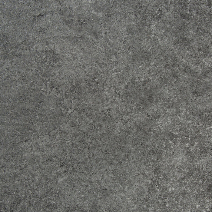Millie 40.5\" Modern Coffee Table - Grey Stone Look with Black Metal Base