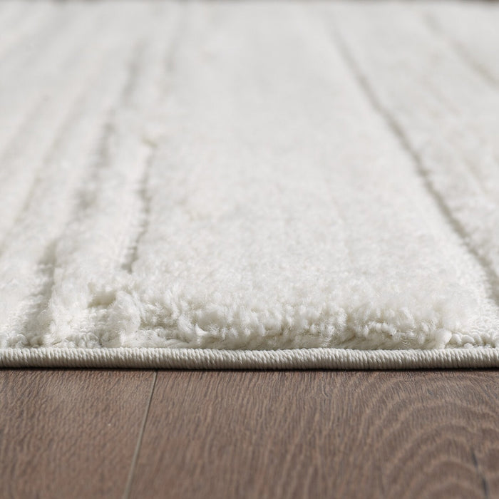 Riley Cream Abstract Area Rug - 5'3\" x 7'7\" 