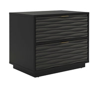 Reese 24” Modern 2-Drawer Lateral Filing Cabinet - Black 