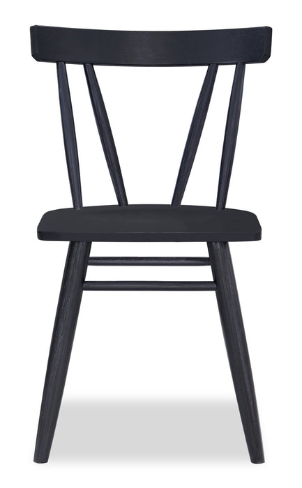  Remi 5-Piece Slatback Dining Package - Black
