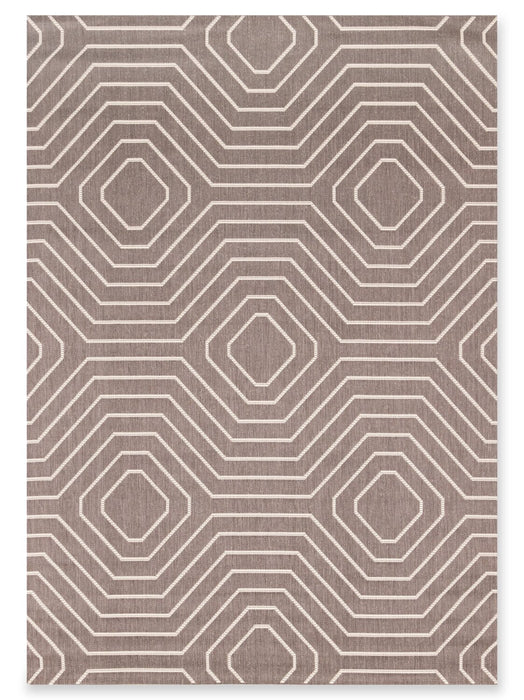 Suri 5'3\" x 7'7\" Geometric Area Rug – Brown