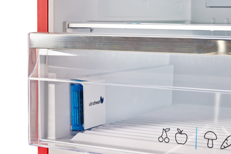 Unique Classic Retro 28\" 17 Cu Ft. Bottom Mount Refrigerator - Red - UNQ-455L R AC