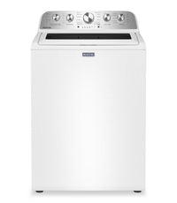 Maytag 5.5 Cu Ft. Top Load Impeller Washer with Pet Pro Option and 7.0 Cu Ft. Gas Dryer – White 