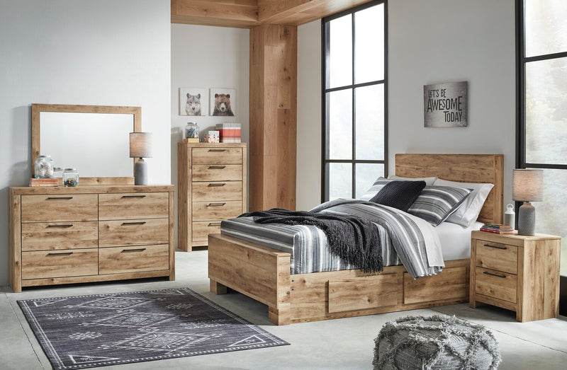 Derekson Full Underbed Storage Bed - Natural