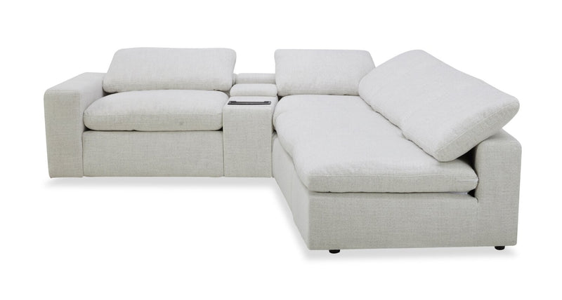 Sky Modular 5-piece Fabric Power Sectional – Nathan Wheat 