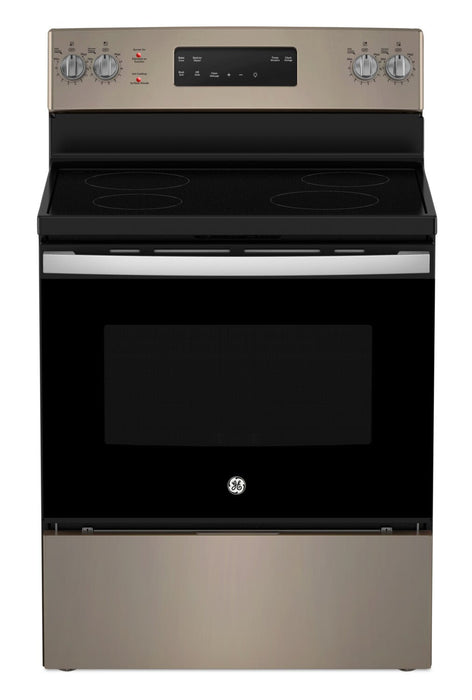 GE 5 Cu. Ft. Electric Range with Self Clean and 4 Burners - Slate - JCB630ETES 