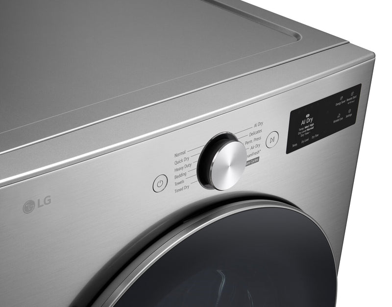 LG 7.4 Cu. Ft. Smart Front-Load Gas Dryer with AI Sensory Dry - Graphite Steel - DLGX5801V