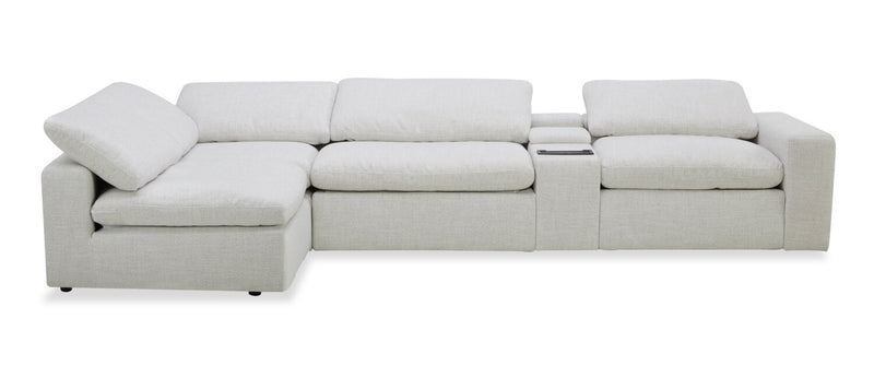 Sky Modular 5-piece Fabric Power Sectional – Nathan Wheat 