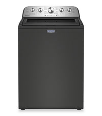Maytag 5.5 Cu Ft. Top Load Impeller Washer with Pet Pro Option and 7.0 Cu Ft. Gas Dryer – Volcano Black