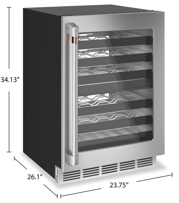 Cafe 24\" 4.7 Cu. Ft. Wine Chiller Refrigerator - Stainless - CCP06DP2PS1 