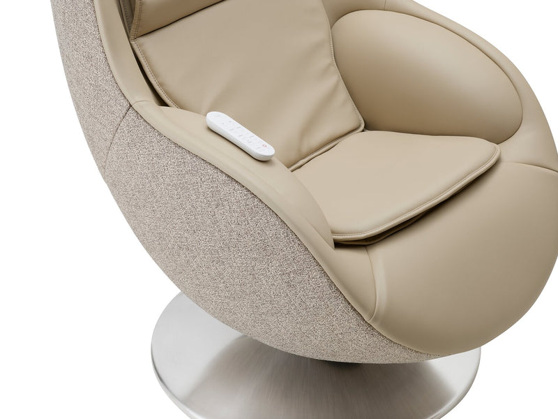 LG 29.6\" Leather-Look Fabric Reclining Massage Chair with Matching Ottoman - Brown