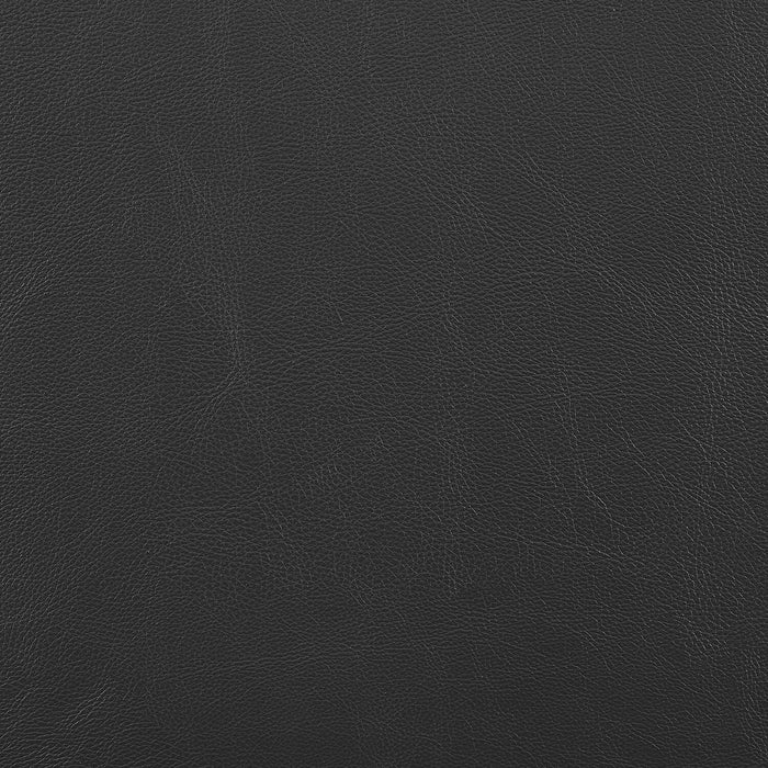 Manitoba 18\" Square Faux Leather Storage Ottoman - Black