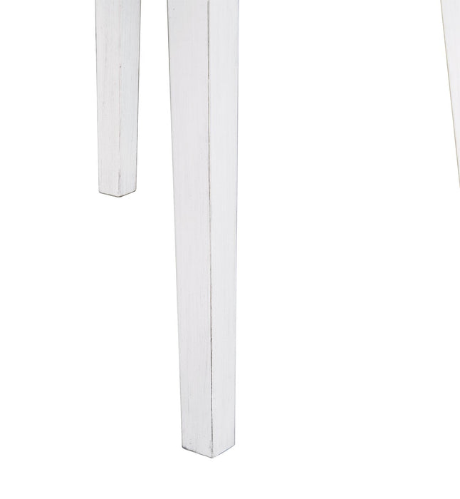 Bryn Drop-Leaf Dining Table, 42\" Round - Two-Tone White & Brown