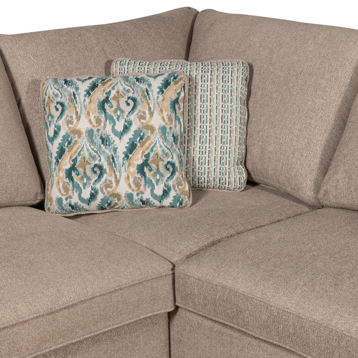 Scott Living Haven 3-Piece Left-Facing Taupe Chenille Fabric Sleeper Sectional