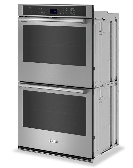 Maytag 30\" 10 Cu. Ft. Electric Double Wall Oven with True Convection - Fingerprint Resistant Stainle… 