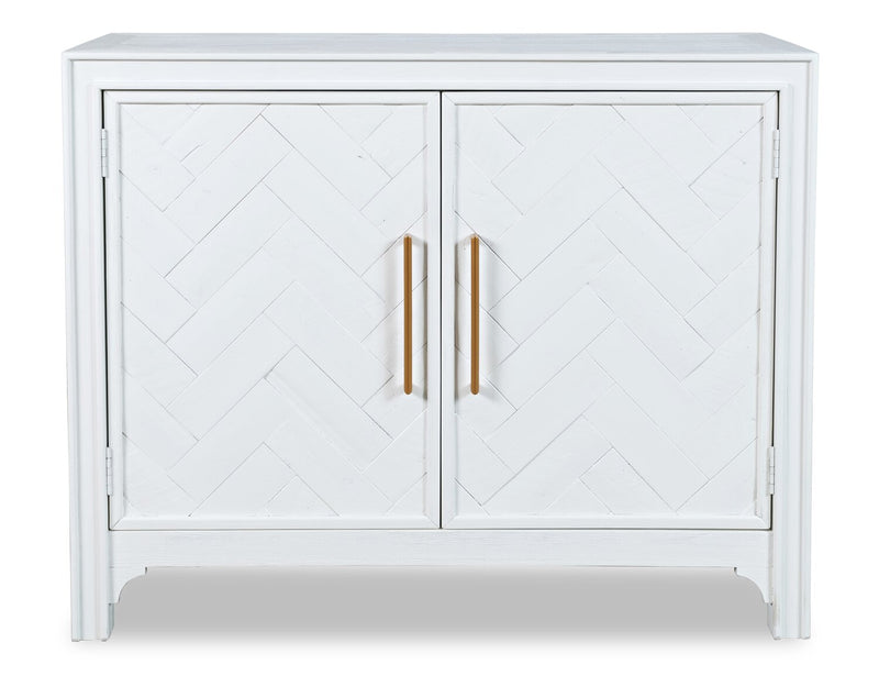 Keena Solid Wood Accent Cabinet - White