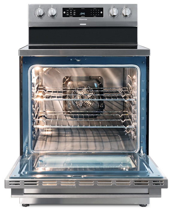 Hisense 30\" 5.8 Cu. Ft. 5-Element Electric Range with True Convection - Stainless Steel - HBE3502CAS