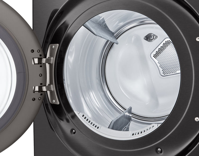 LG 7.4 Cu. Ft. Smart Electric Dryer with Steam - Black Steel - Stackable - DLEX6700B 