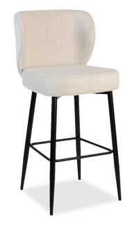 Sara Counter-Height Stool with Velvet-Like Fabric, 26