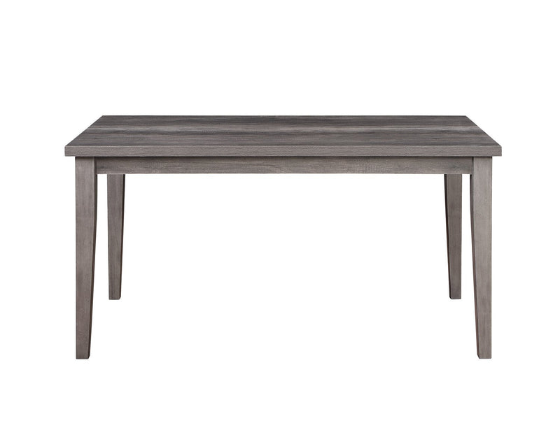 Krew 7pc Dining Set with Table & 6 Chairs, Melamine, 60\"W - Grey 
