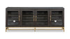 Cresset 70” Modern Solid Wood TV Stand with Storage and Cable Management for TVs up to 75\" - Coffee