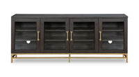 Cresset 70” Modern Solid Wood TV Stand with Storage and Cable Management for TVs up to 75