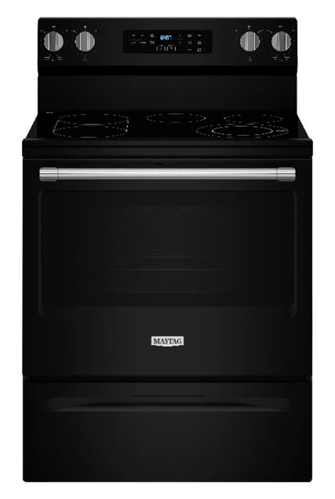 Maytag 30\" 5.3 Cu. Ft. Electric Range with No Preheat Air Fry - Black - YMFES6030RB
