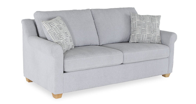 Finesse 81\" Contemporary Chenille Fabric Sofa - Heather Grey