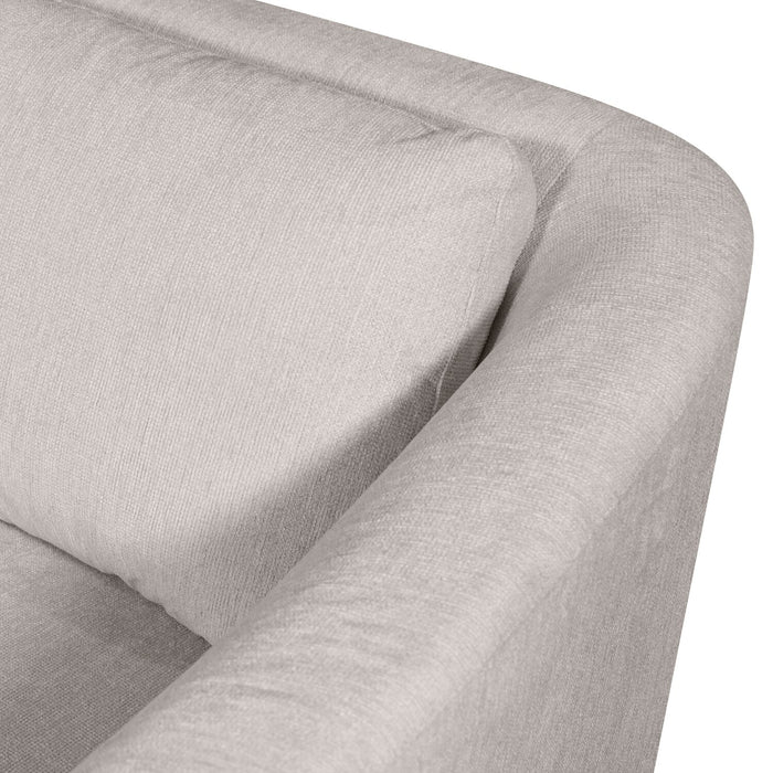Envy 2-Piece Chenille Fabric Right-Facing Sleeper Sectional - Fog Grey