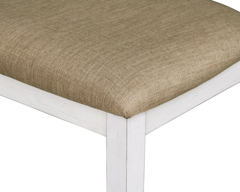Bryn Dining Chair with Fabric Seat, Slat-Back – White