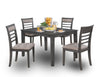 Sage 5pc Dining Set with Table & 4 Chairs, 48\"W - Grey 