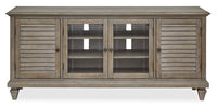 Baron 72” Rustic Pine TV Stand with Storage and Cable Management for TVs up to 80” - Dovetail Grey