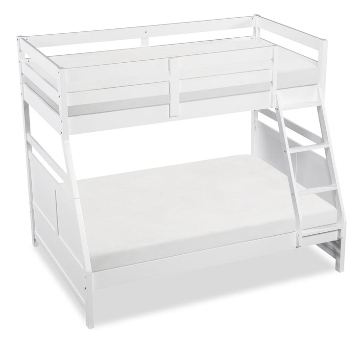 Quinn Twin/Full Bunk Bed – White