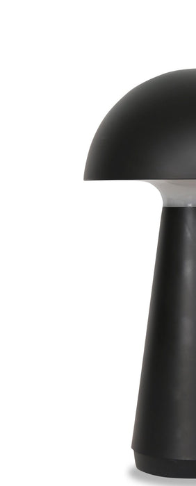 Beech 11” Modern Acrylic Portable Table Lamp with USB Port - Black