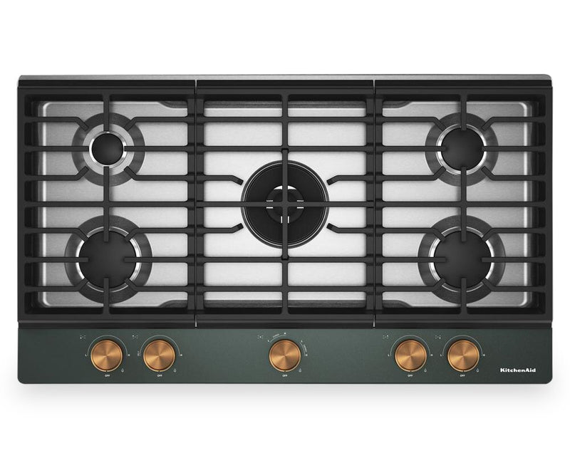 KitchenAid Gas-on-Metal Cooktop with Integrated Wok Grate – Juniper - KCGK736SJP