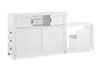 Quinn Full Bookcase Bed with Desk - White