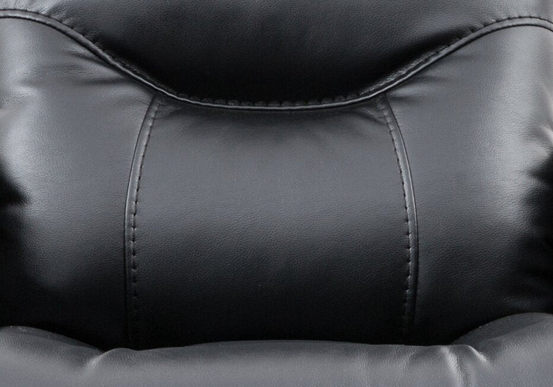 Glow 33\" Fabric Power Reclining Chair with Storage Armrests - Black 
