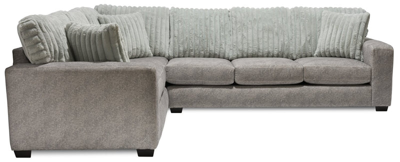 Koda 2-Piece Chenille Left-Facing Sectional - Plush Paloma