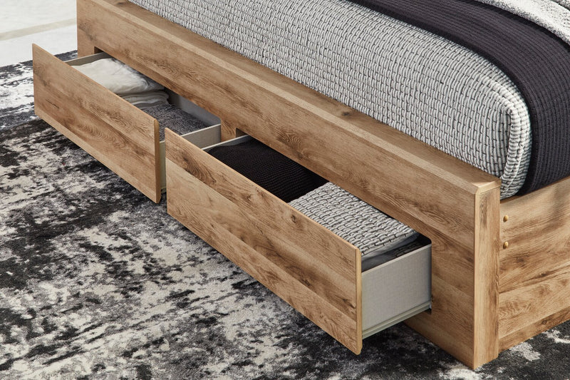 Derekson Queen Storage Bed - Natural