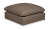 Eclipse Modular 43\" Linen-Look Fabric Ottoman with Feather Down Cushion - Slate Brown 