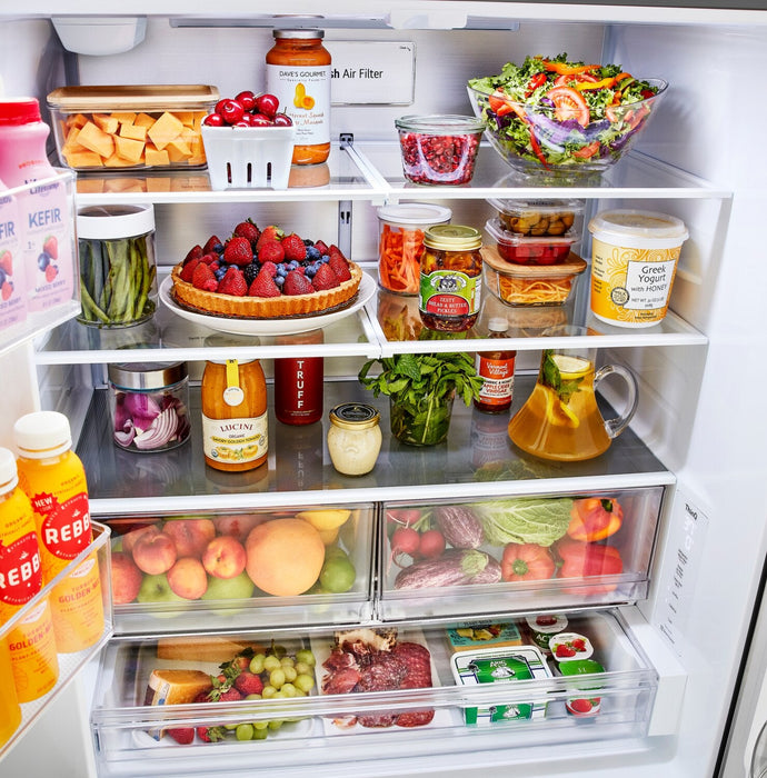 LG 36\" 27 Cu. Ft. French-Door Counter-Depth MAX™ Refrigerator - Smudge Proof Stainless Steel - LRFLC… 