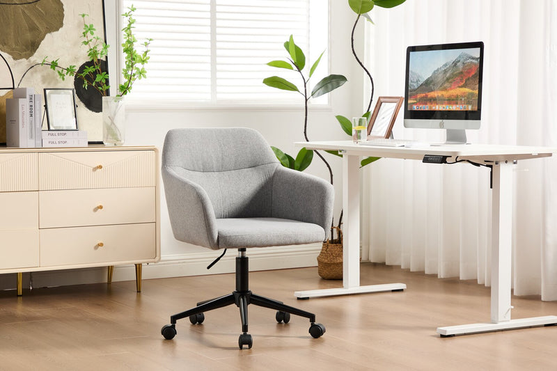Stevie 23\" Swivel Office Chair with Adjustable Height – Grey 