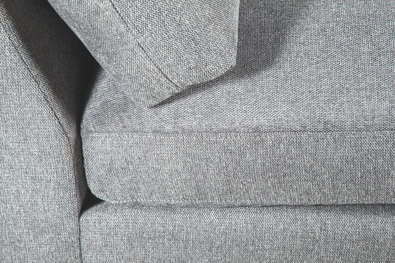 Scott Living Evolve Modular 4-Piece Grey Linen-Look Fabric Sectional with Feather Down Seat Cushions